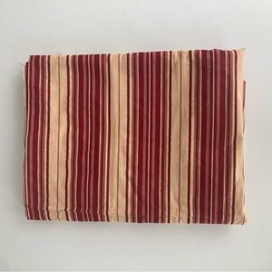 Striped Red and Cream Fabric for Fiber Arts Sewing Projects reupholster cover